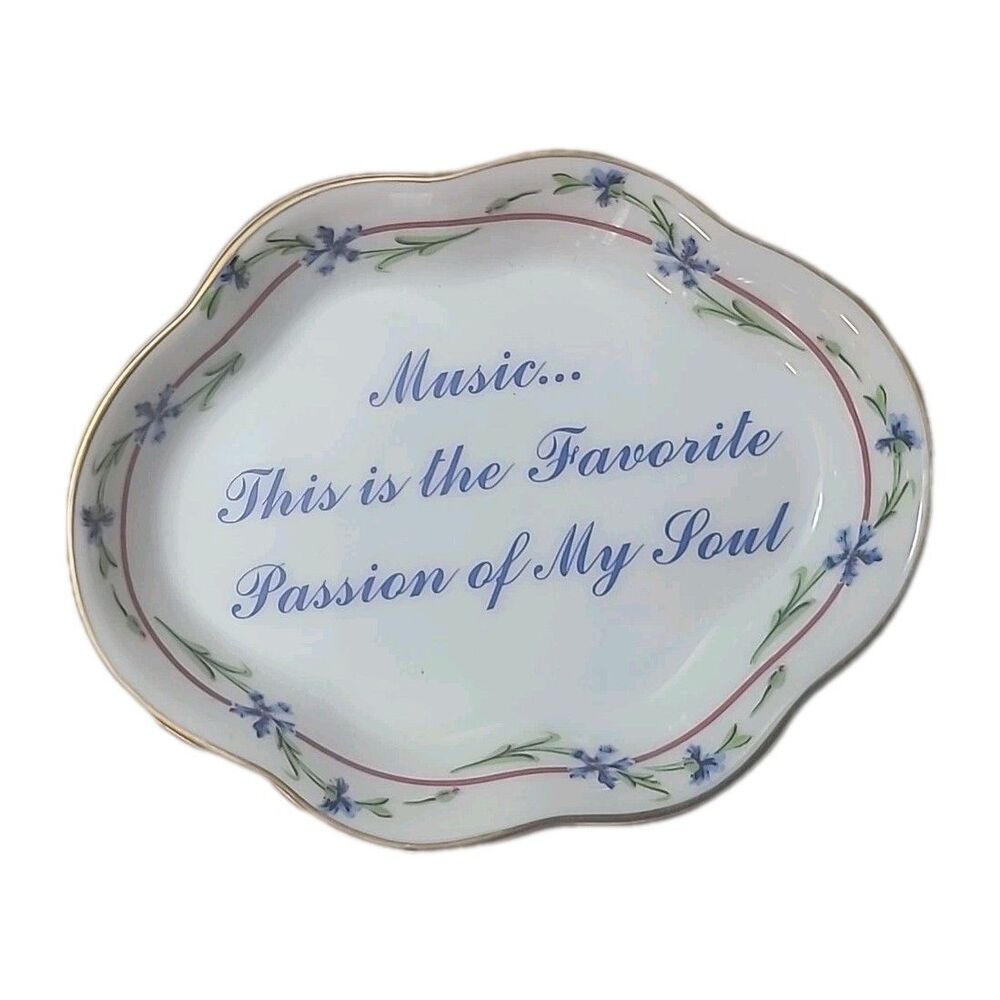 Mattahedeh* Music...Favorite Passion of My Soul*Trinket Dish*Made In Portugal